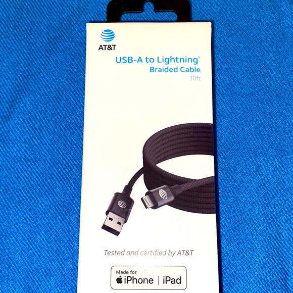 EUC! iPhone USB-A to Lightning Braided Cable (10 feet) - Picture 2 of 10